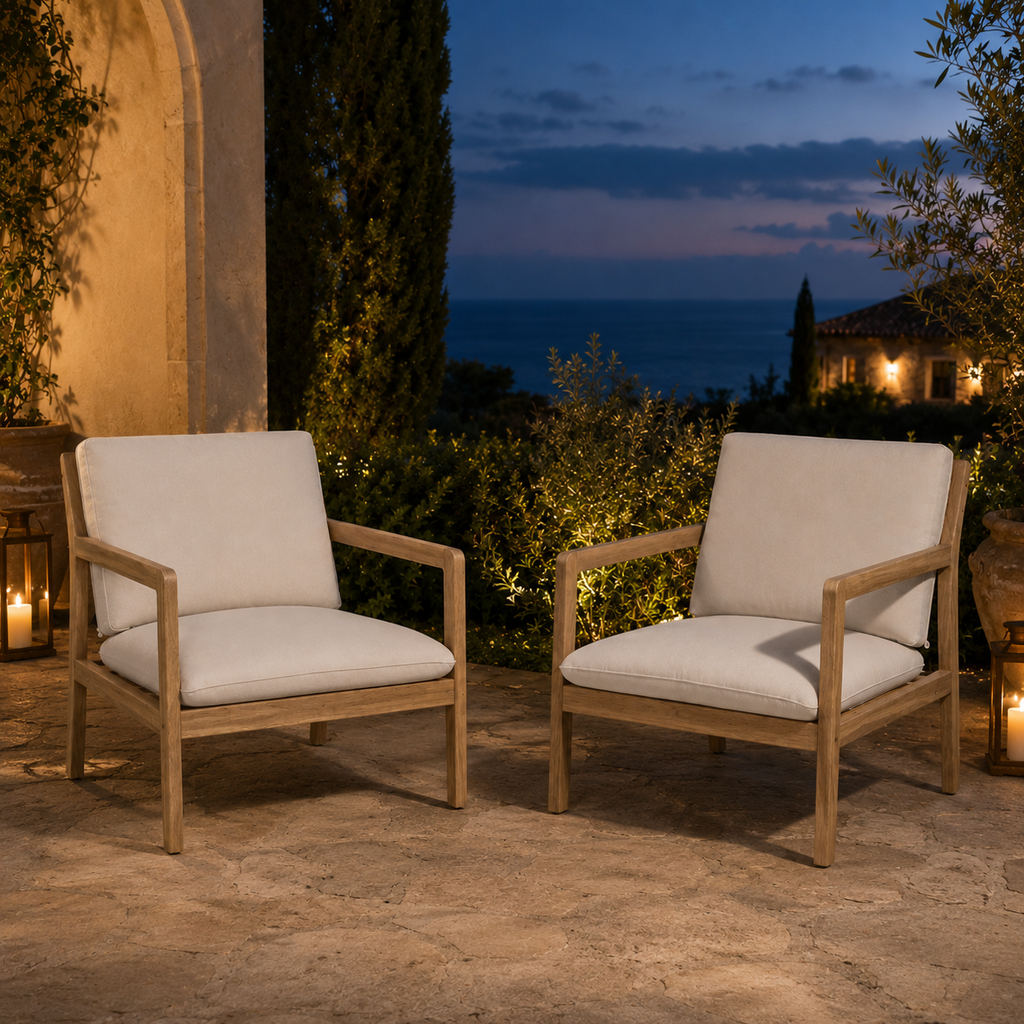 Marin Acacia Club Chairs — Pair