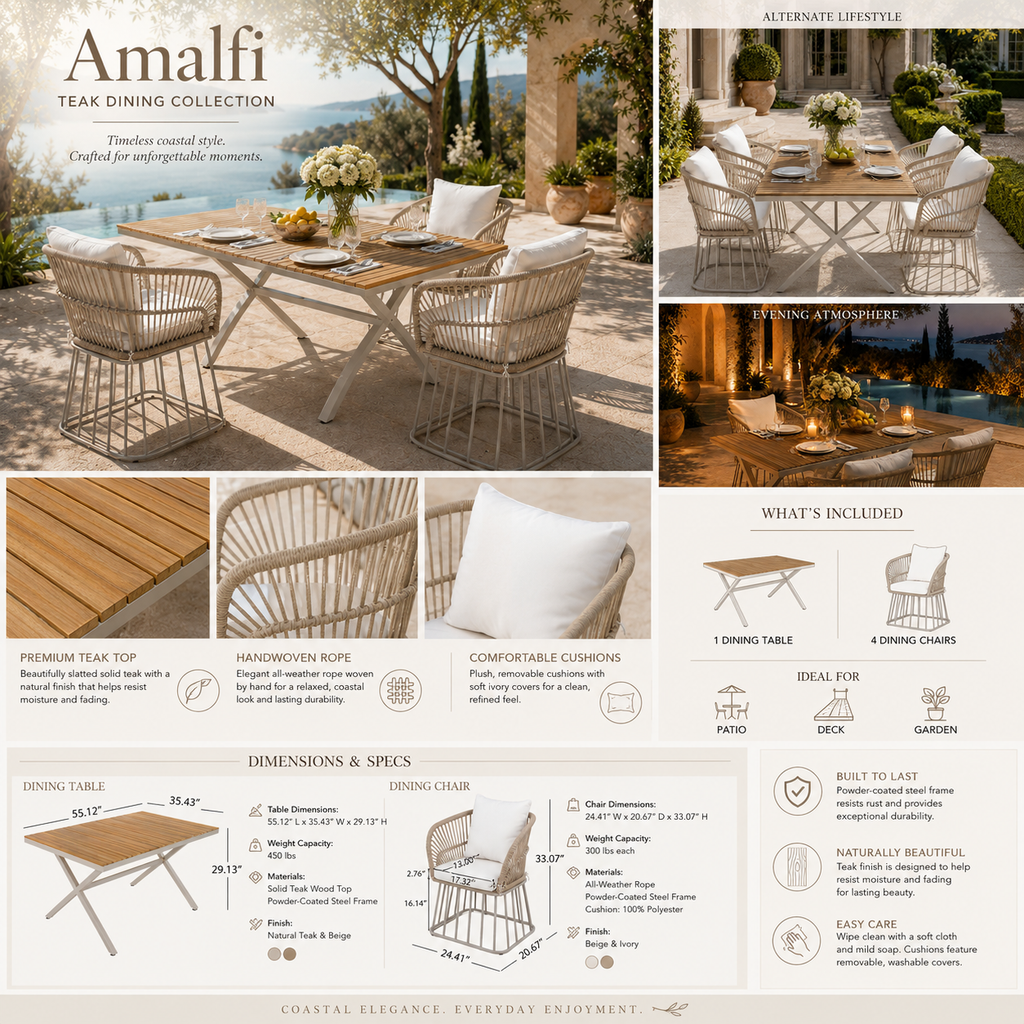 Amalfi Teak Dining Collection
