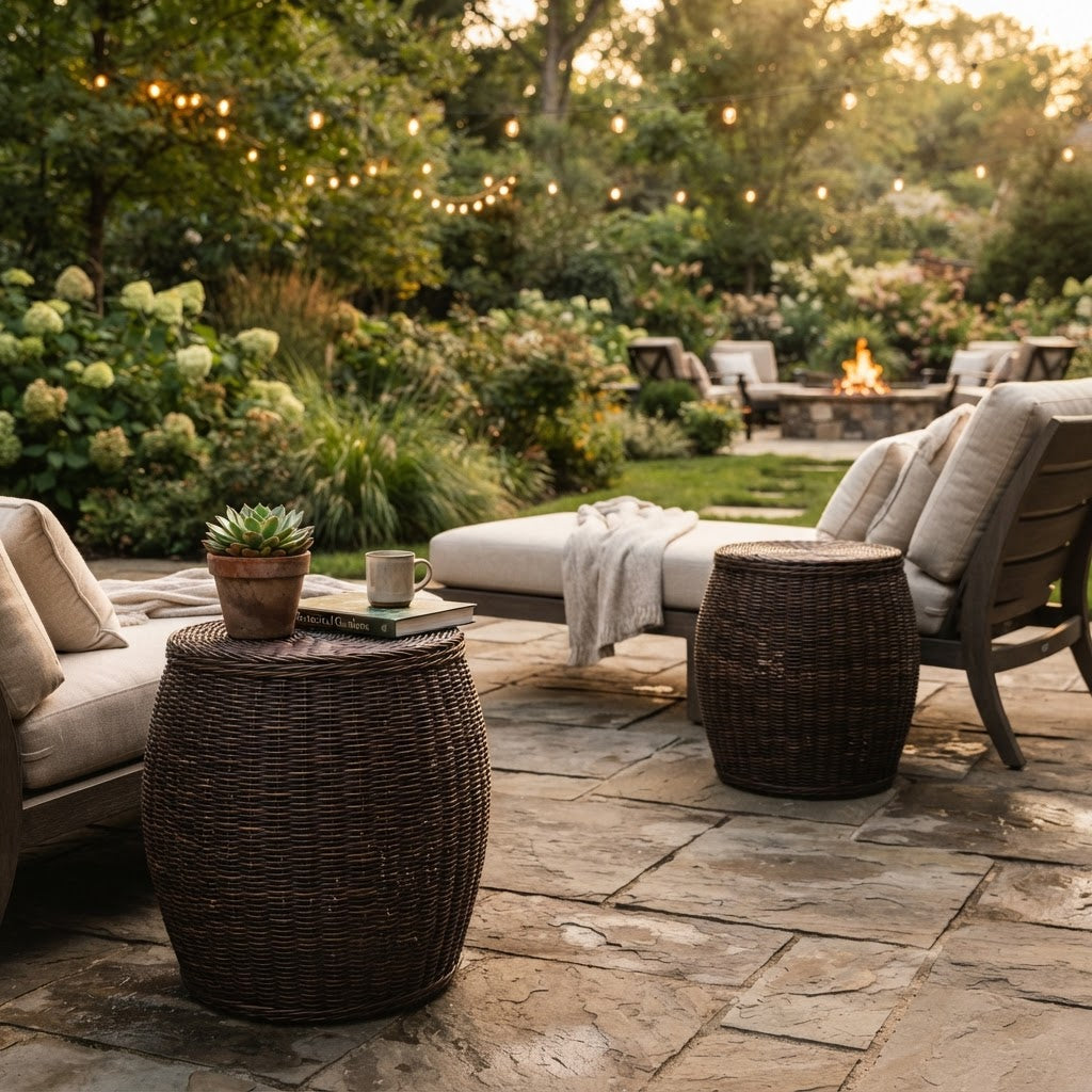 Harbor Wicker Side Table Set