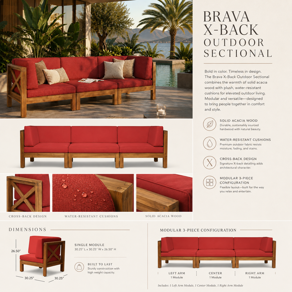 Brava X-Back Outdoor Sectional