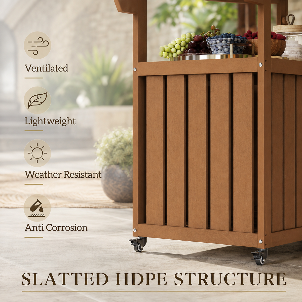 Sorrento Outdoor Serving Cart