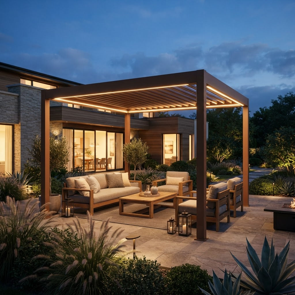 Solstice LED Louvered Pergola