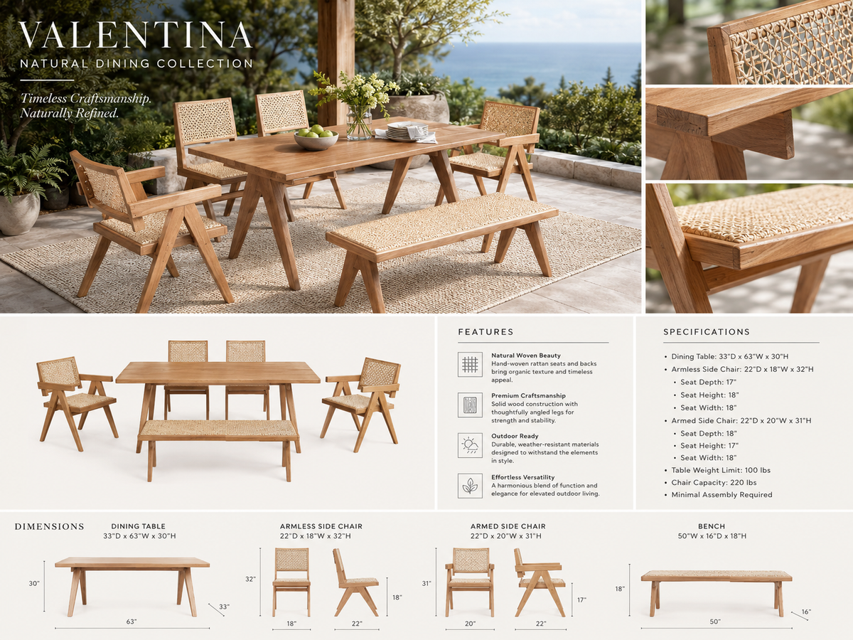 Valentina Natural Dining Collection
