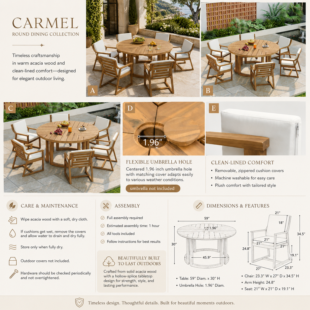 Carmel Round Dining Collection