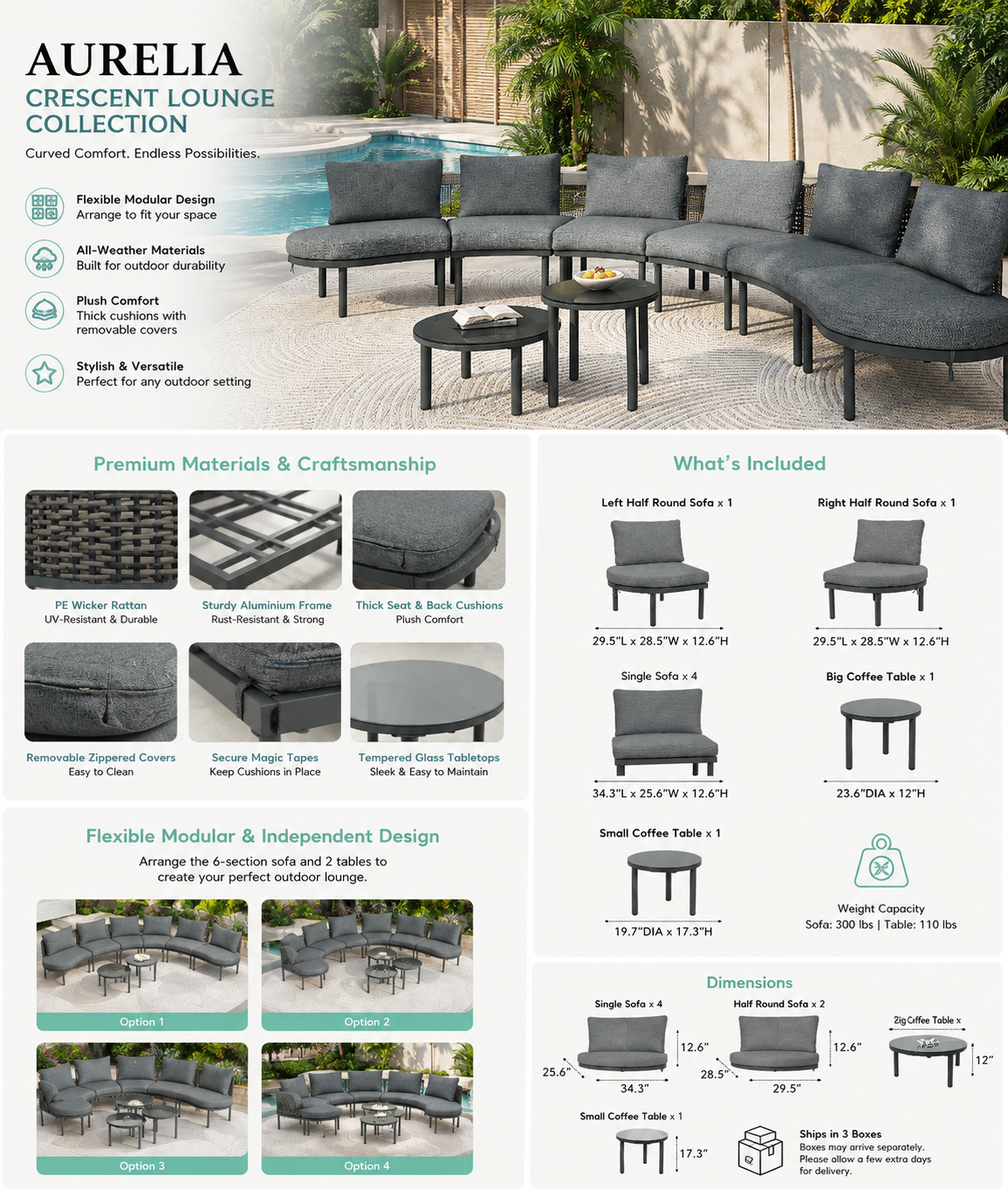Aurelia Crescent Lounge Collection