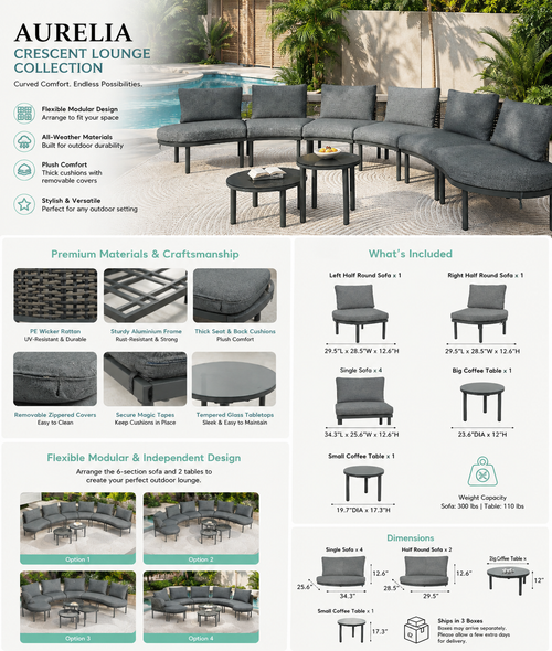 Aurelia Crescent Lounge Collection