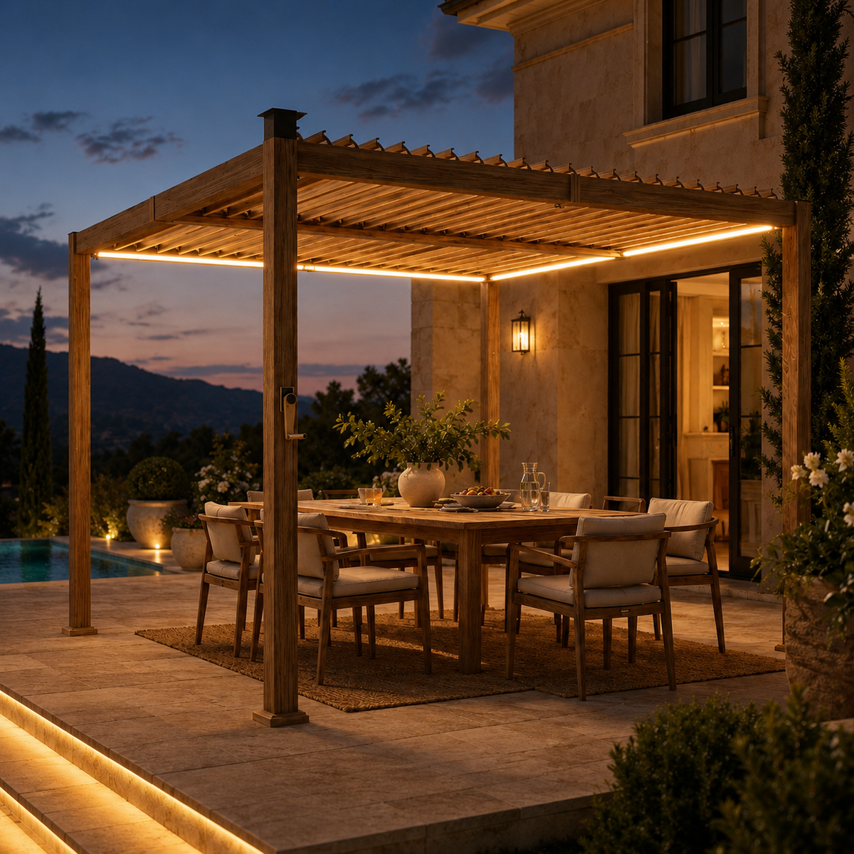 Montecito Louvered Pergola