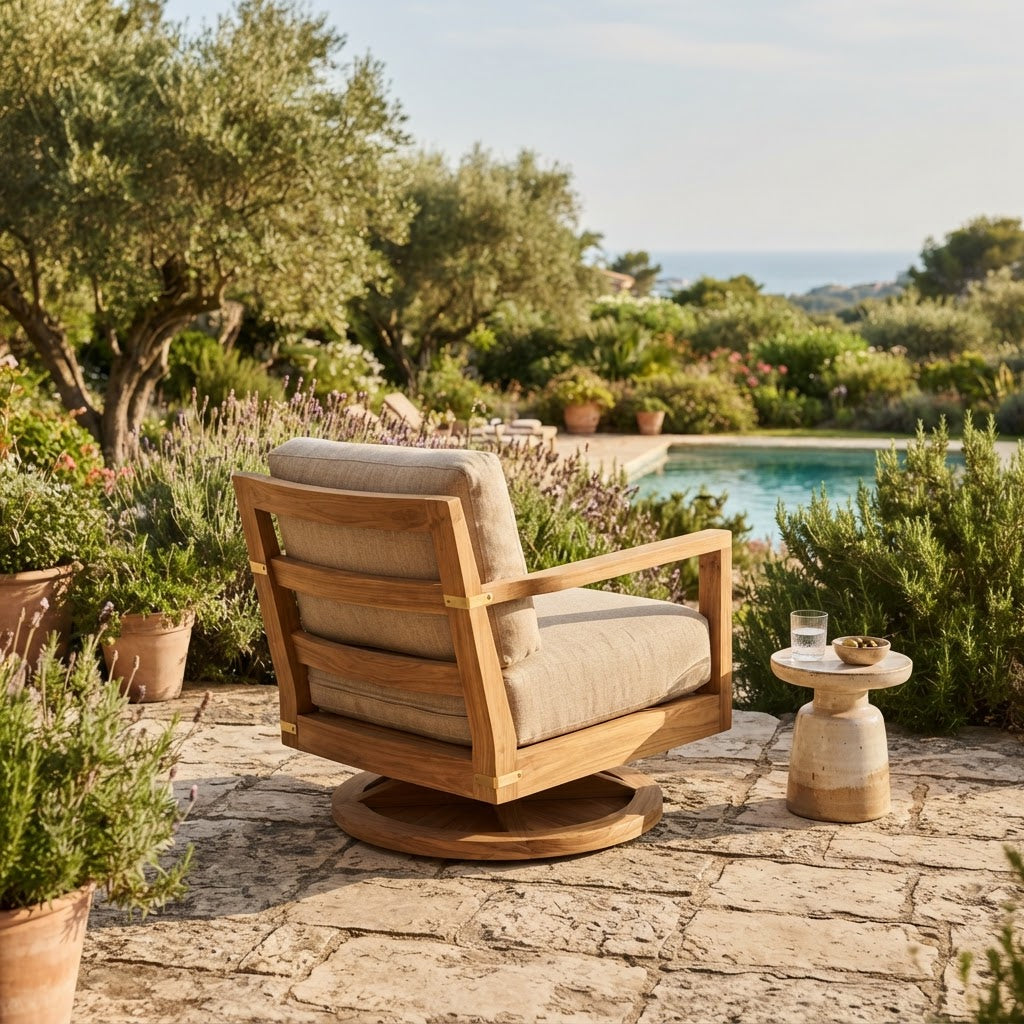 Coronado Teak Swivel Lounge Chair