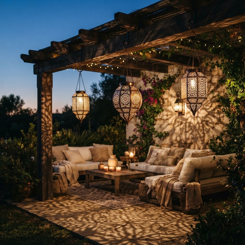 Moroccan Solar Lanterns (Set of 3)