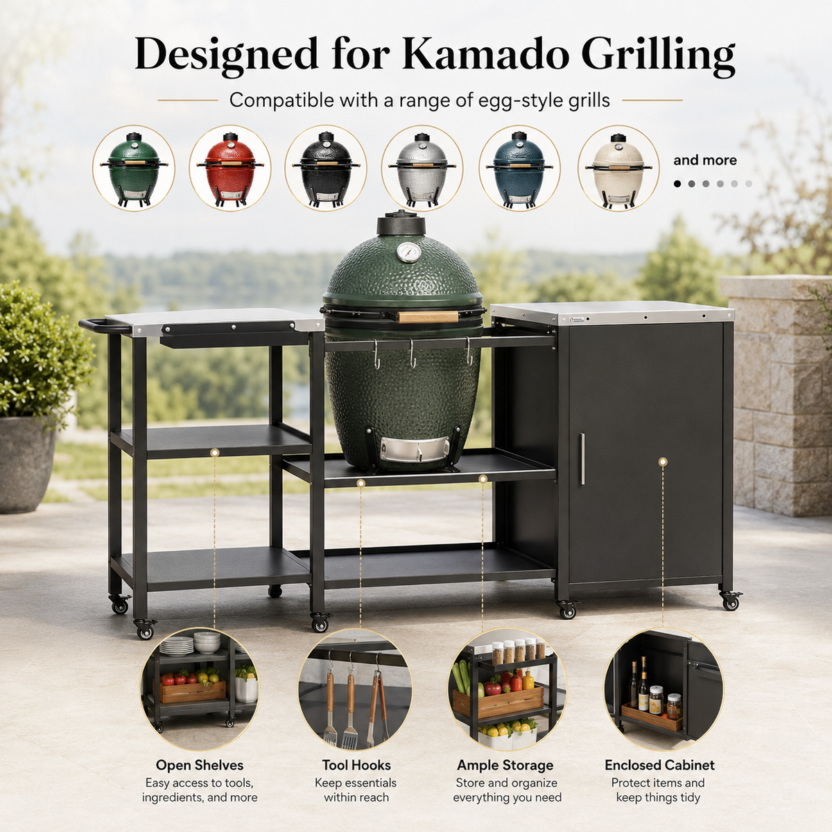 The Ember Kamado Grill Station