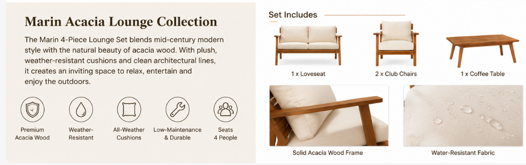 Marin Acacia Lounge Collection