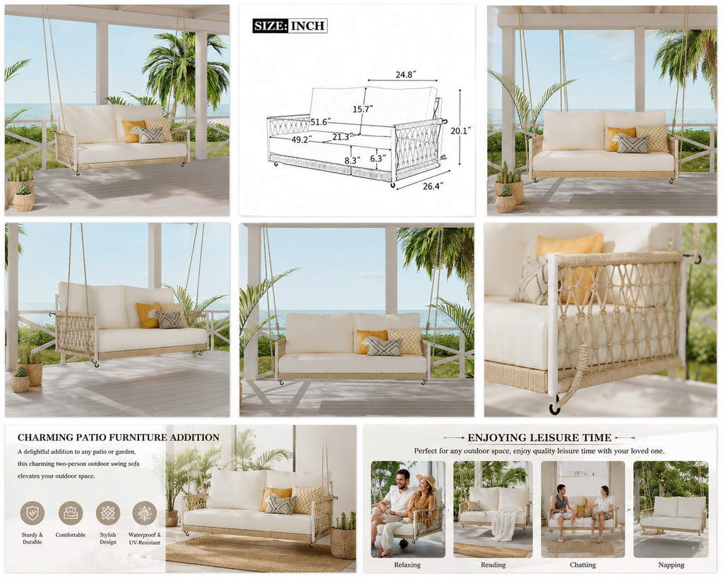 Capri Woven Swing Sofa