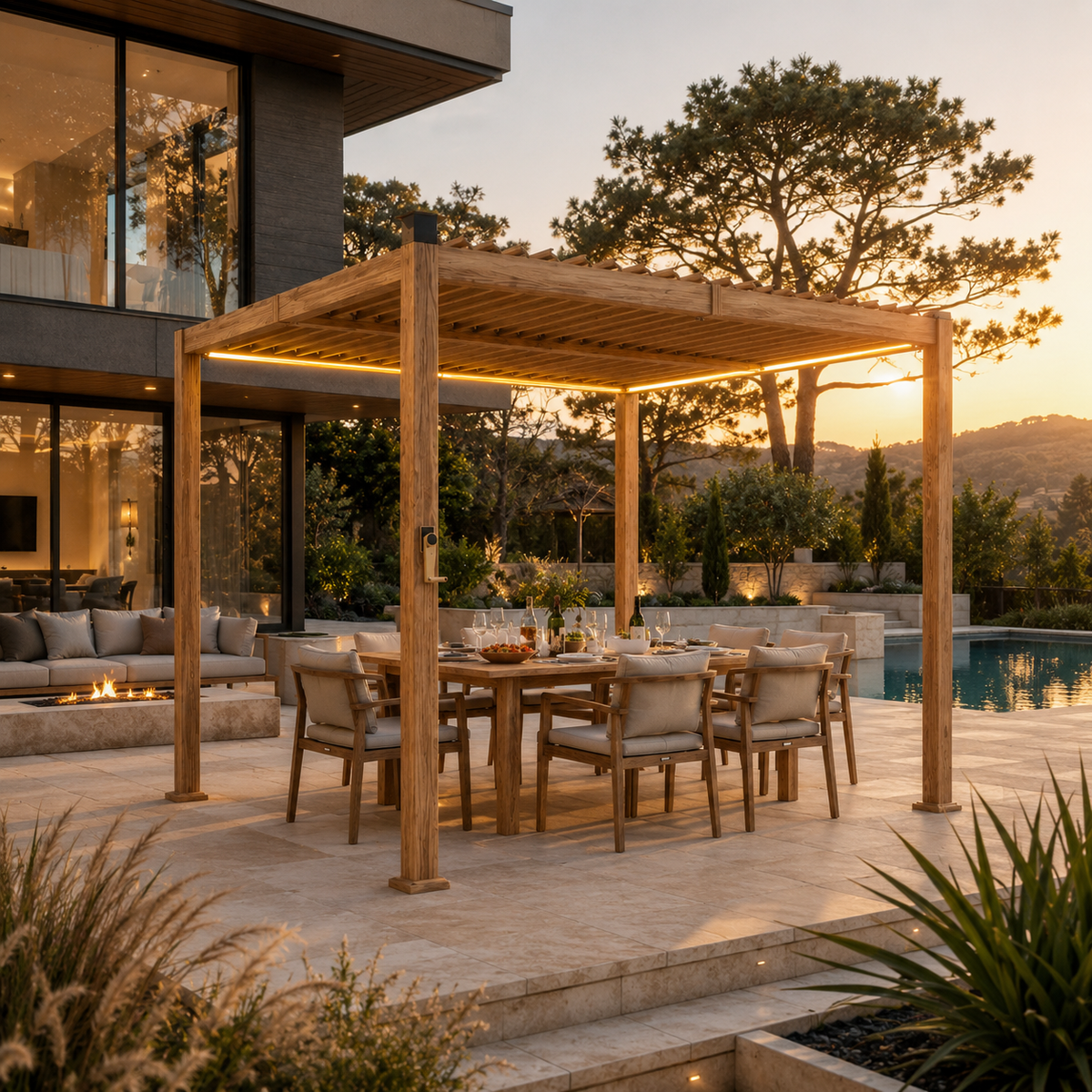 Montecito Louvered Pergola