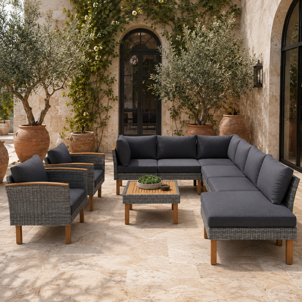 LegsLaguna Nine-Piece Acacia Lounge