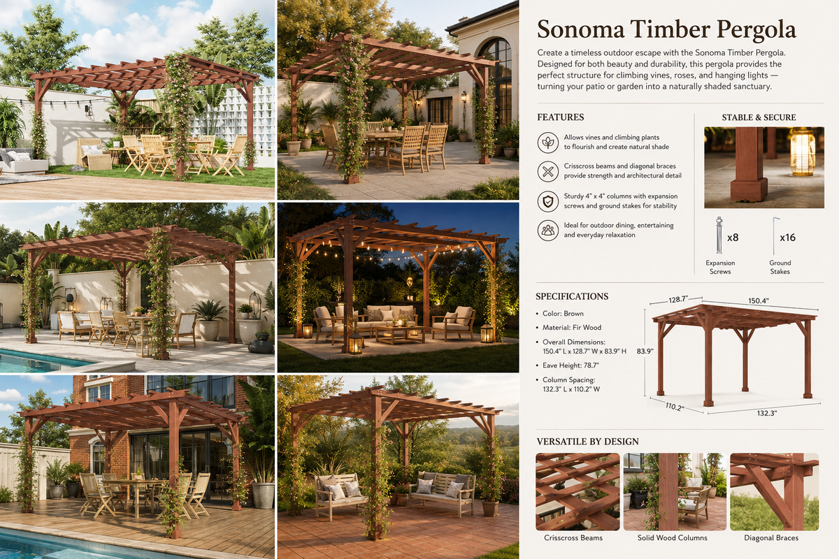 Sonoma Timber Pergola