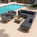 LegsLaguna Nine-Piece Acacia Lounge