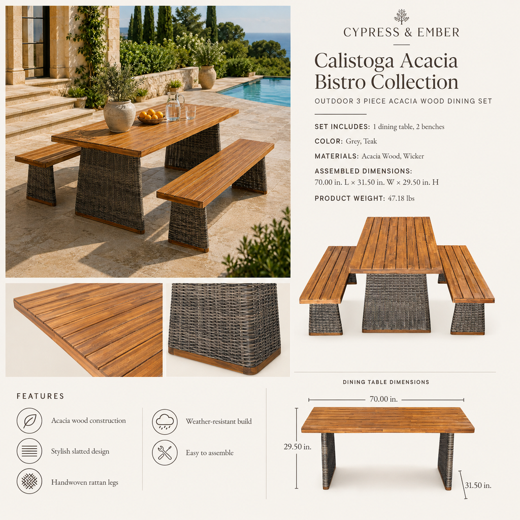 Calistoga Acacia Bistro Collection