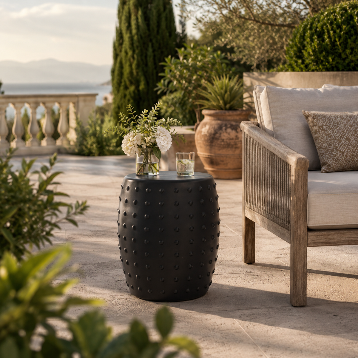 Carmel Sculpted Concrete Side Table