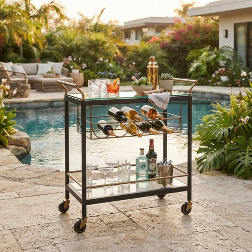 Amalfi Outdoor Bar Cart