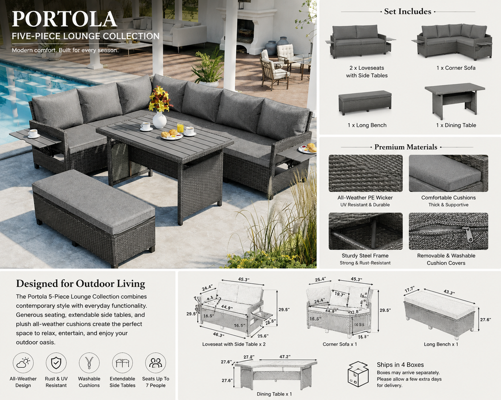 Portola Five-Piece Lounge Collection