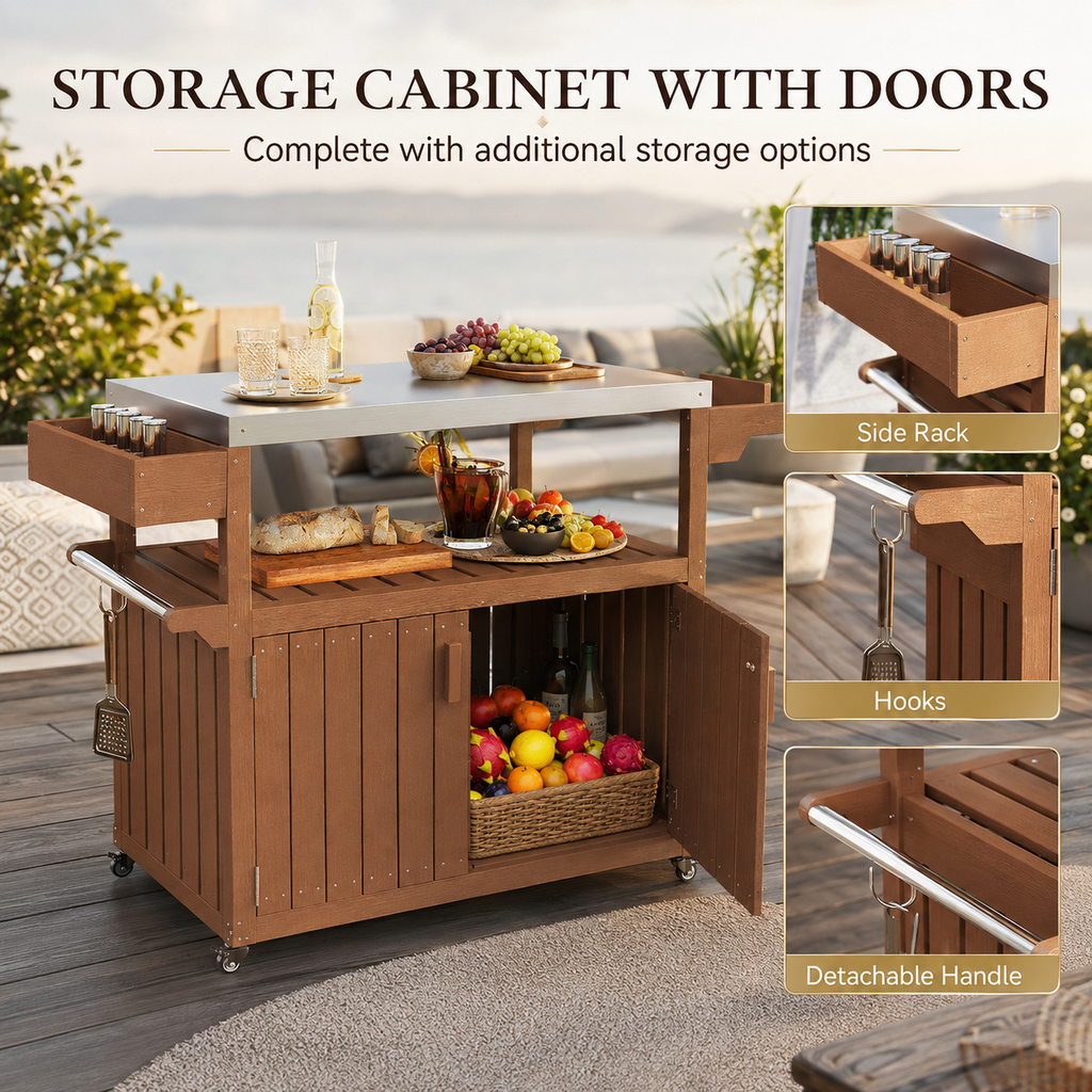 Sorrento Outdoor Serving Cart