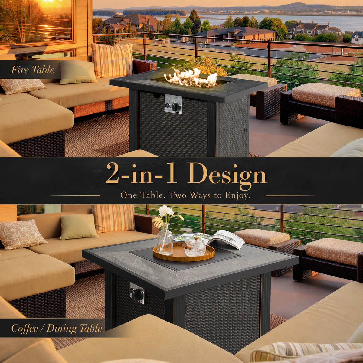 Emberstone 30" Fire Table